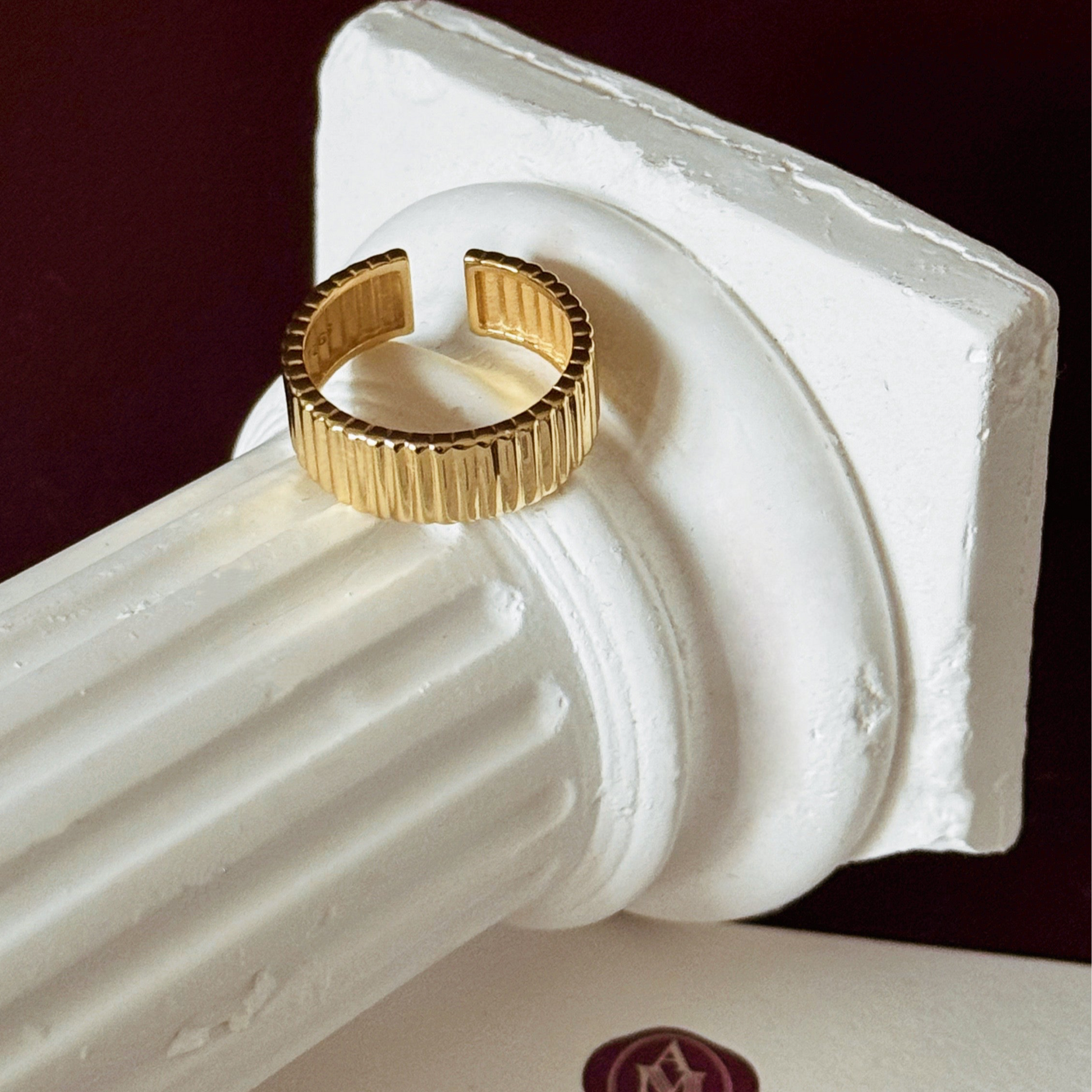 KAYLA Ribbed Ring - ASH MOLLIE STUDIO