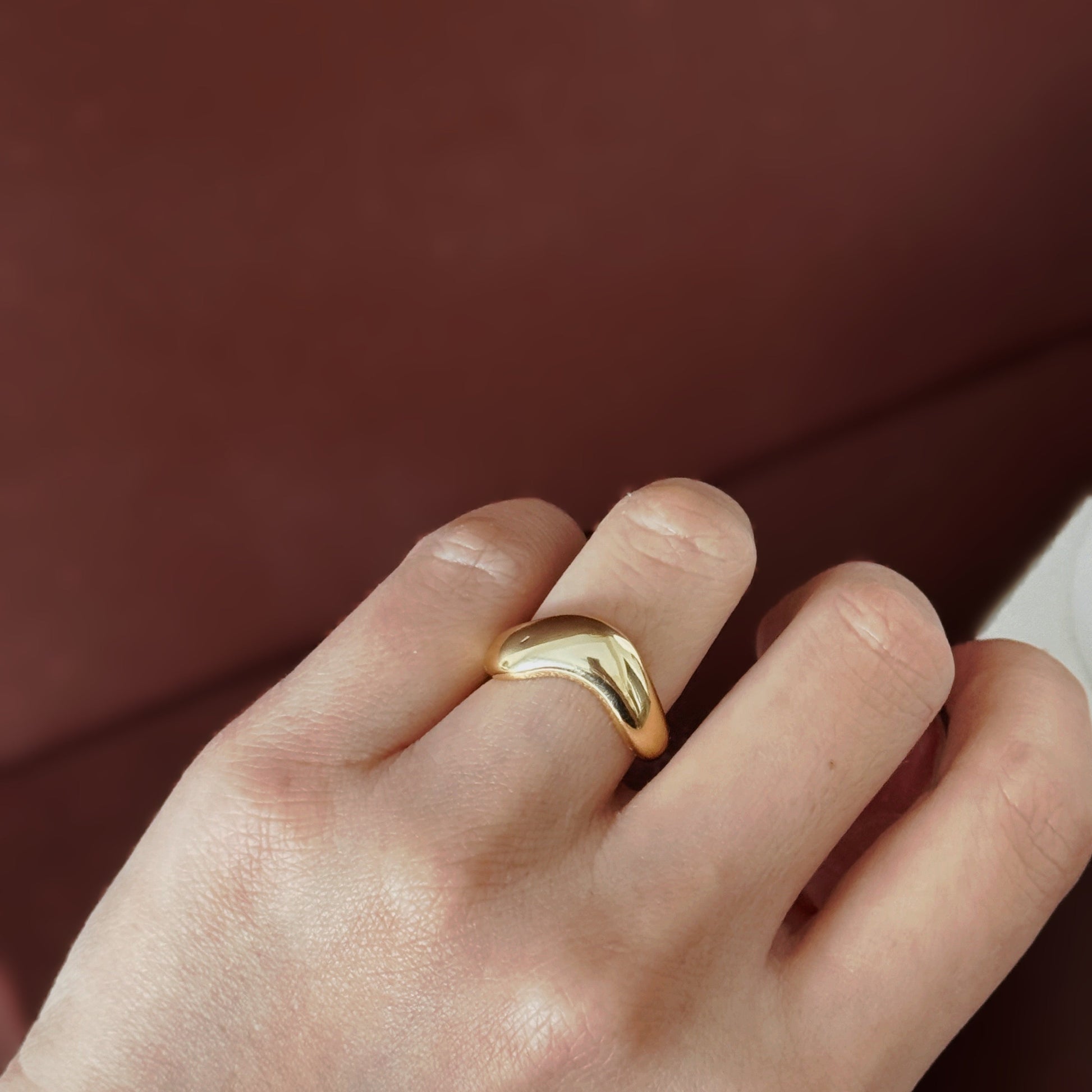 ALICE Folded Corner Ring - ASH MOLLIE STUDIO