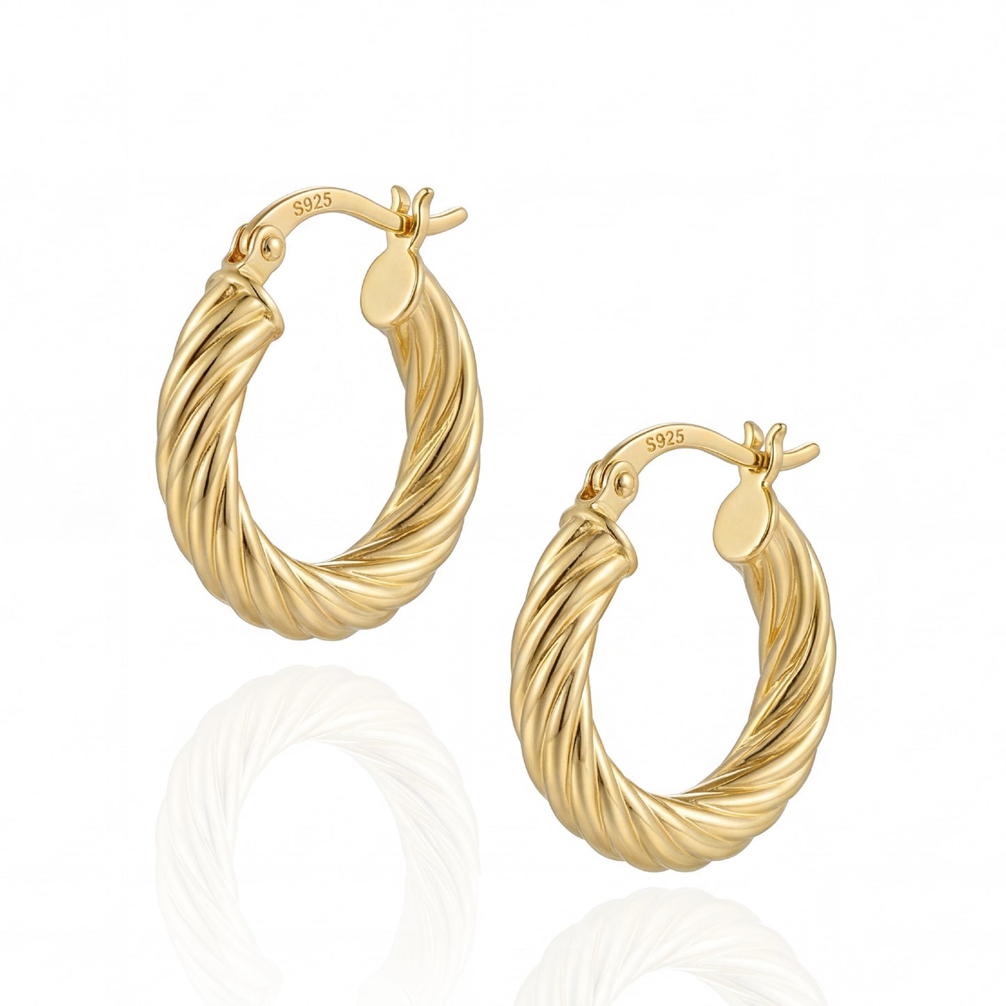 THALIA French Twisted Hoop Earrings - ASH MOLLIE STUDIO