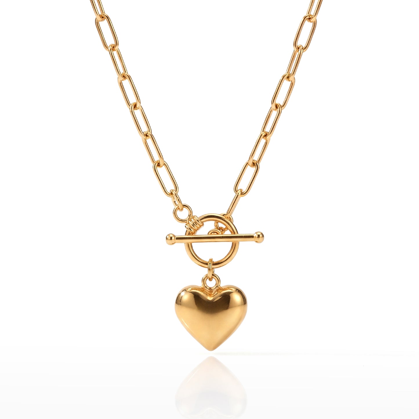 Gold Heart Pendant Necklace Choker for Women – Dainty Romantic Minimalist Jewelry | Ash Mollie Studio - ASH MOLLIE STUDIO