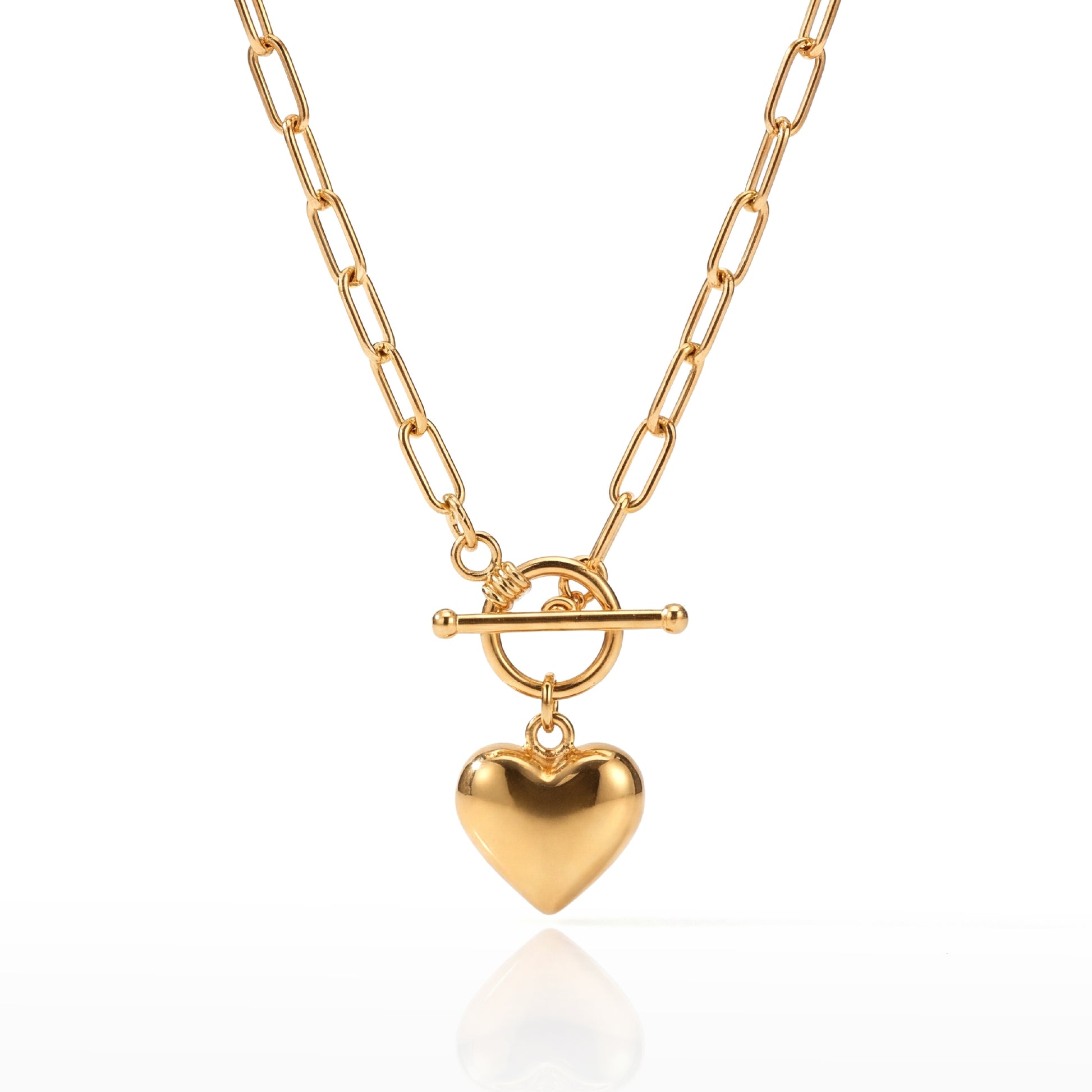 Gold Heart Pendant Necklace Choker for Women – Dainty Romantic Minimalist Jewelry | Ash Mollie Studio - ASH MOLLIE STUDIO
