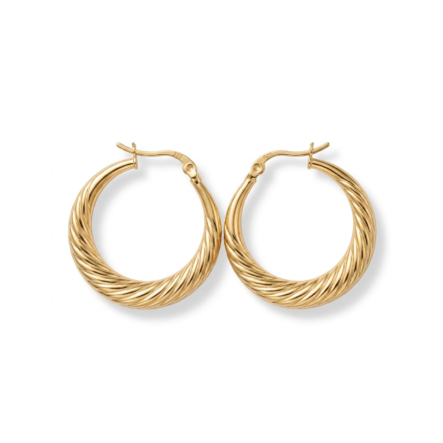 DAENERYS Braided Gold Hoop Earrings – Vintage French Twist Hoop Earrings | Ash Mollie Studio - ASH MOLLIE STUDIO