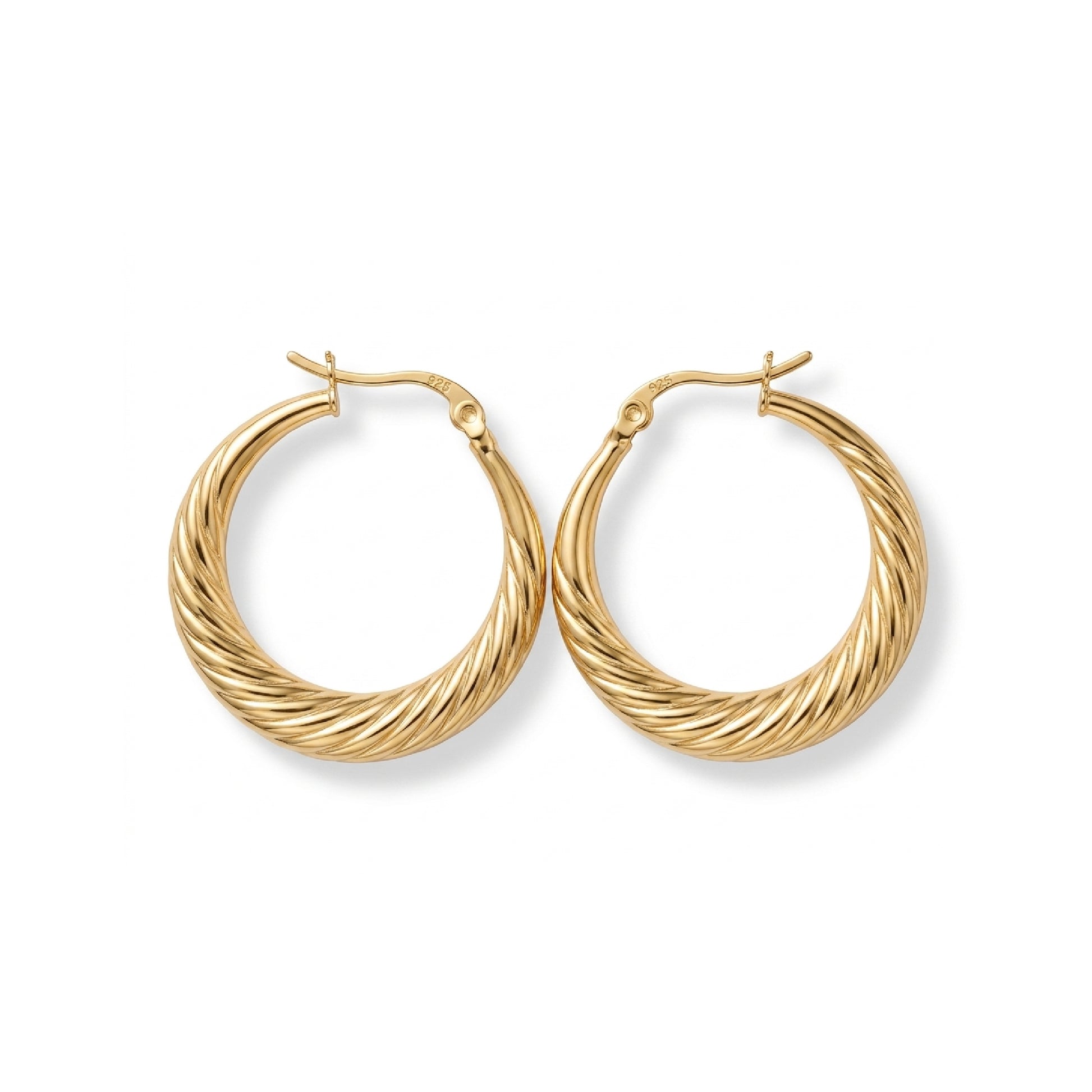 DAENERYS Braided Gold Hoop Earrings – Vintage French Twist Hoop Earrings | Ash Mollie Studio - ASH MOLLIE STUDIO