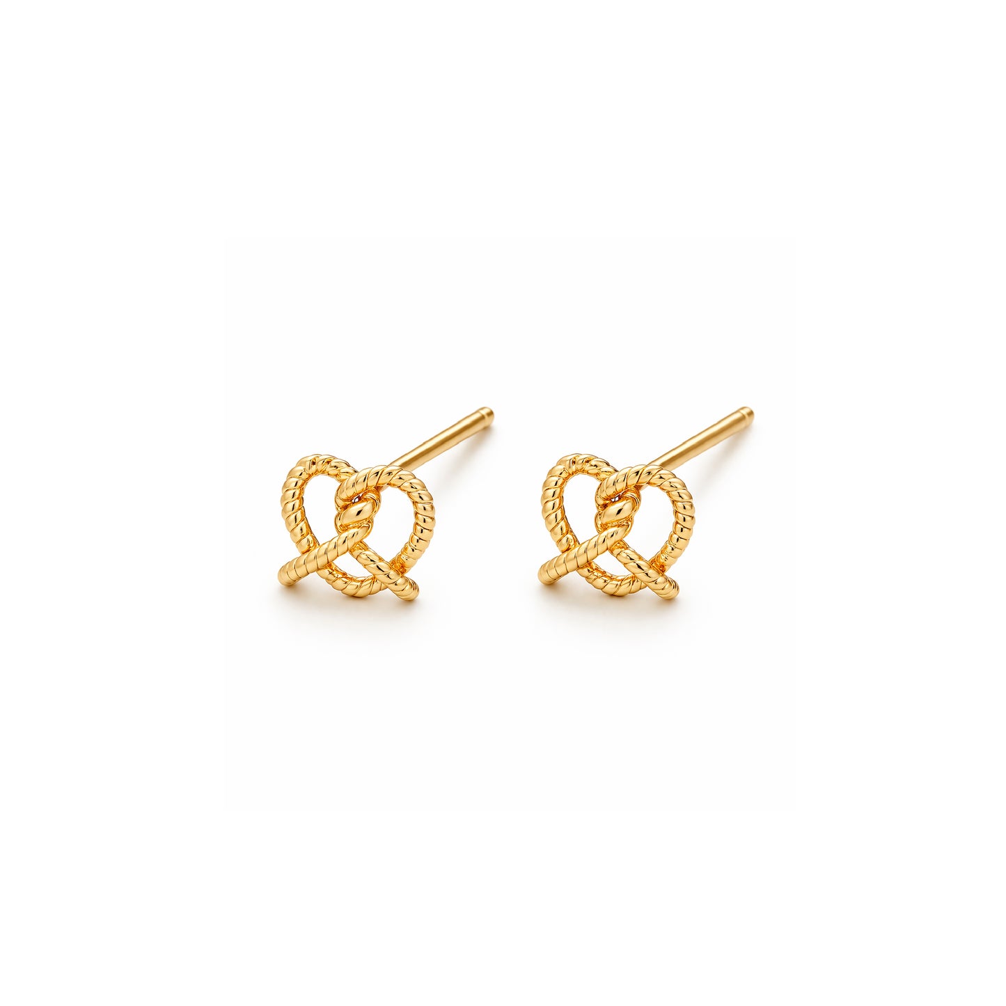 THE PRETZEL | Twisted Gold Stud Earrings – Minimalist Pretzel Knot Earrings | Ash Mollie Studio - ASH MOLLIE STUDIO