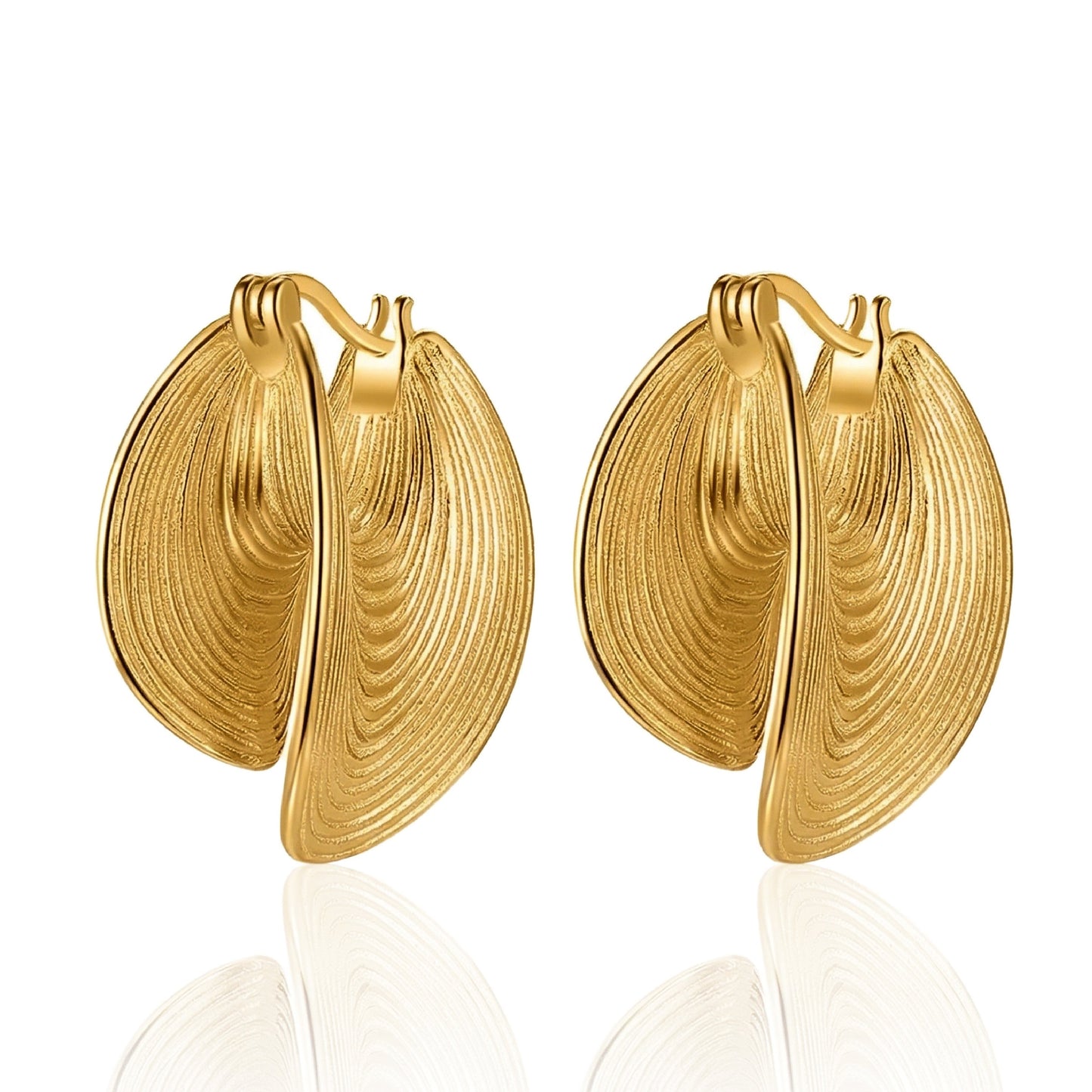 ALTHEA Vintage Folded Big Earrings - ASH MOLLIE STUDIO