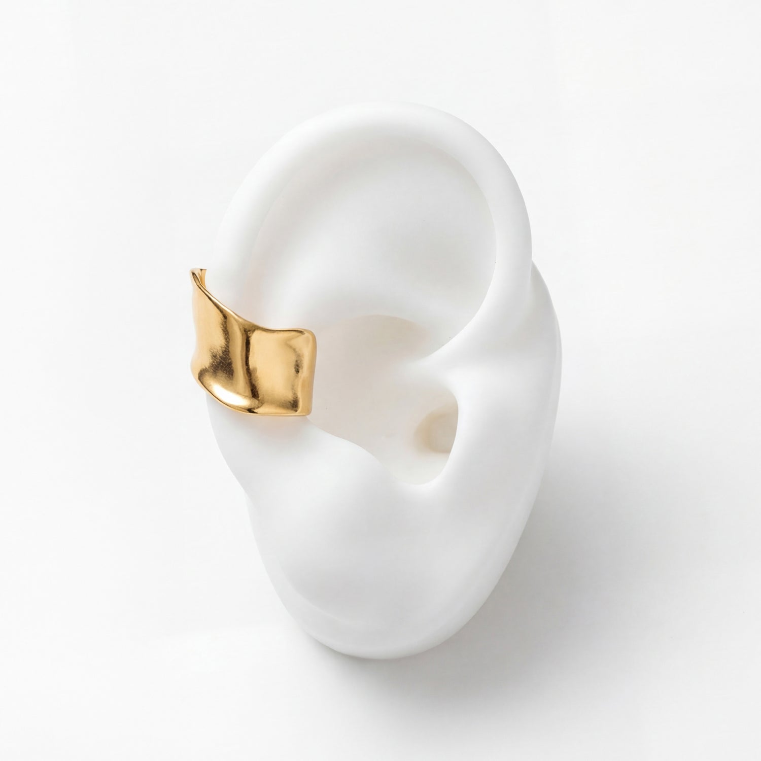 KHALEESI Chunky Gold Ear Cuff – Bold Minimalist Statement No Piercing Jewelry | Ash Mollie Studio - ASH MOLLIE STUDIO