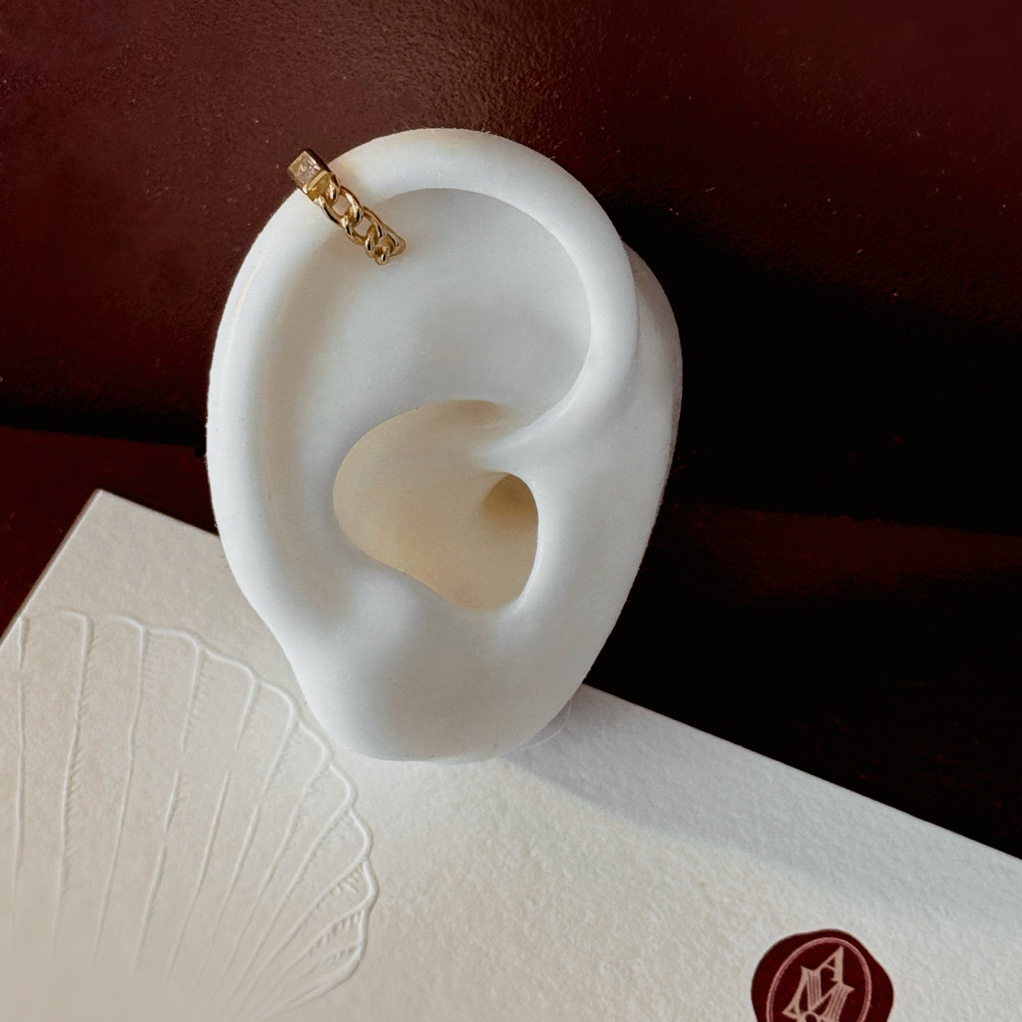 ARYA Chain with Stone Ear Cuff - ASH MOLLIE STUDIO