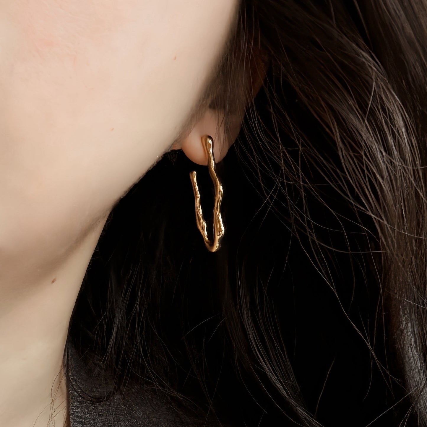 ANTHENA Long Asymmetric Irregular Earrings - ASH MOLLIE STUDIO