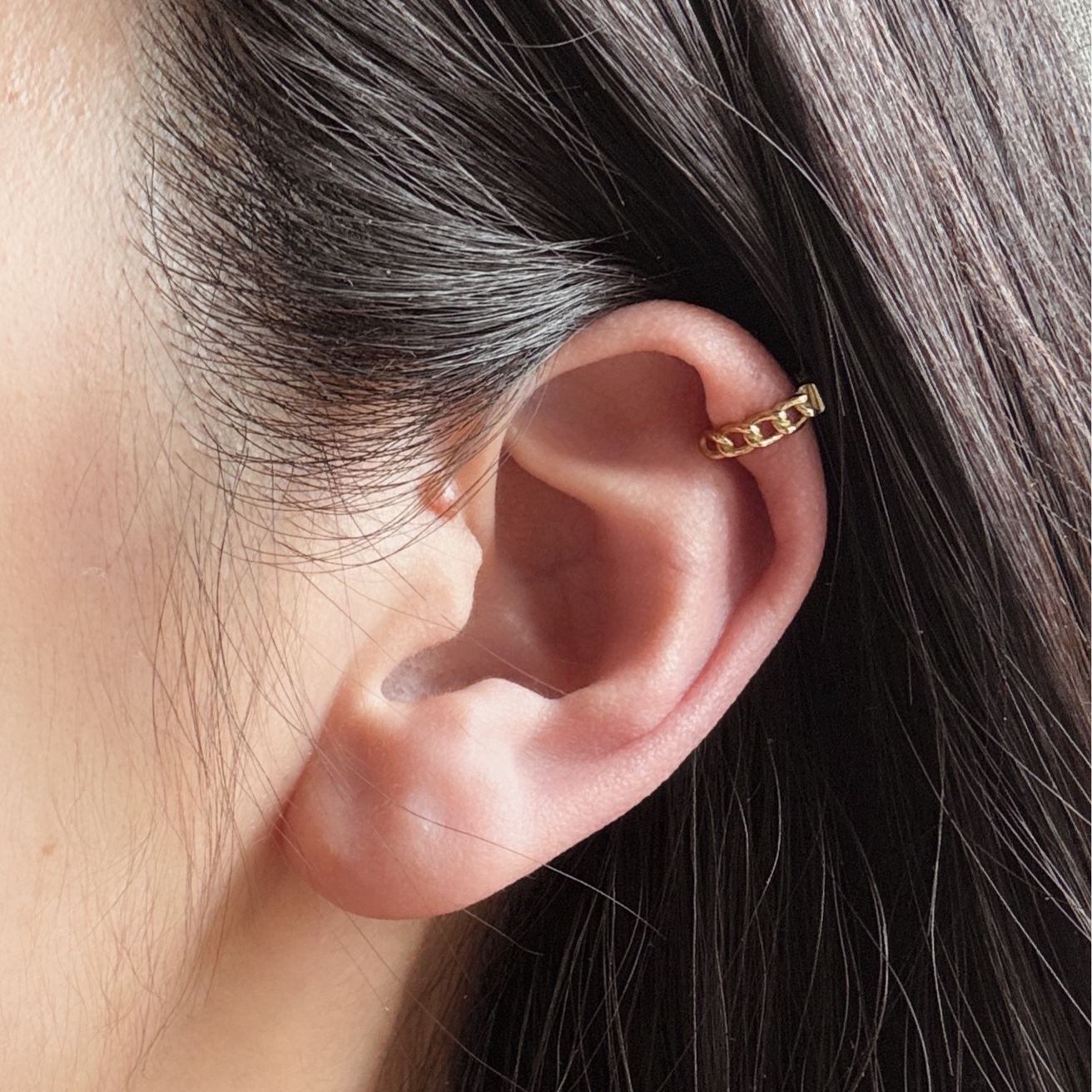 ARYA Chain with Stone Ear Cuff - ASH MOLLIE STUDIO