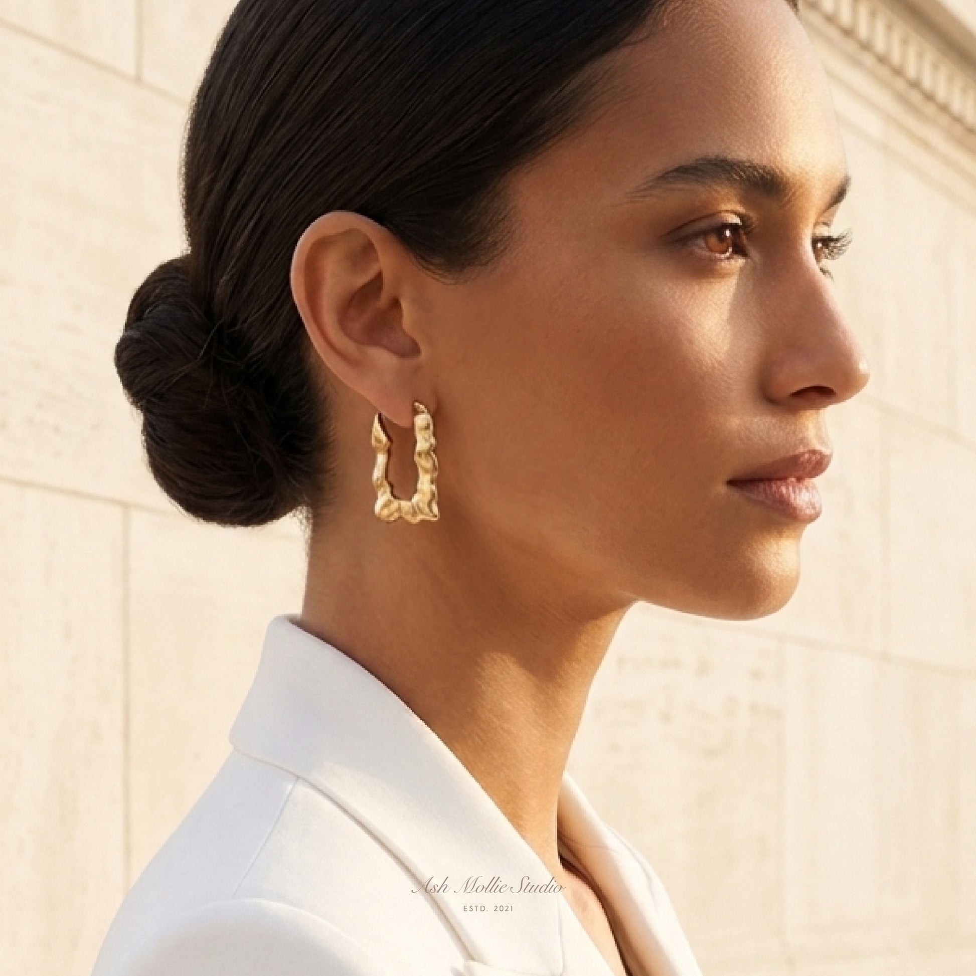 THALIA Rectangular Earrings - ASH MOLLIE STUDIO