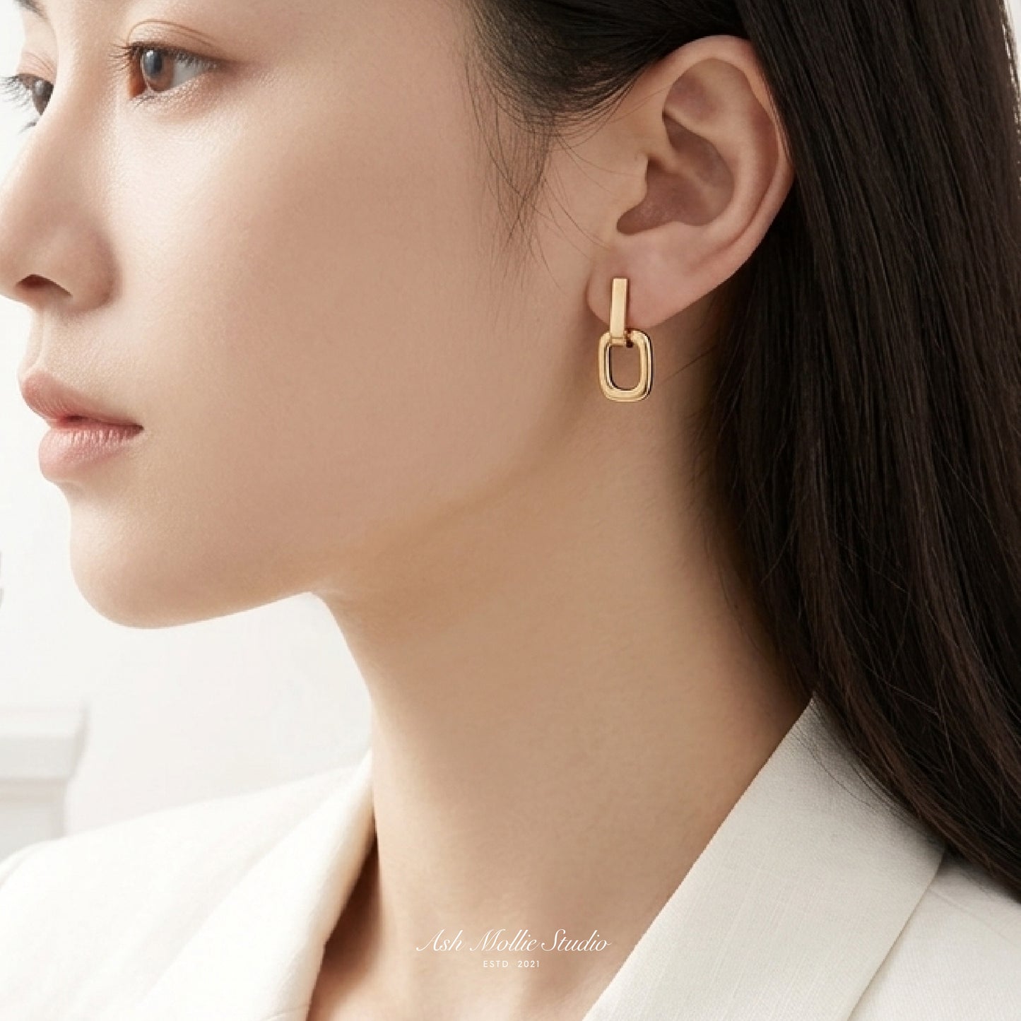 MINERVA Double Hoops Earrings - ASH MOLLIE STUDIO