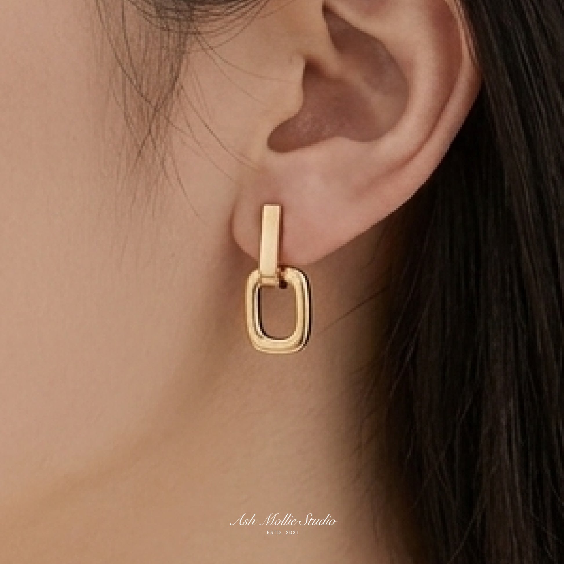 MINERVA Double Hoops Earrings - ASH MOLLIE STUDIO