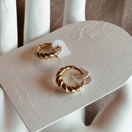 BETHA Braided Hoop Earrings - ASH MOLLIE STUDIO