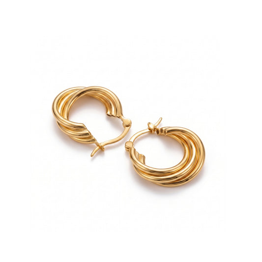 MAYAN Layer Hoop Earrings - ASH MOLLIE STUDIO