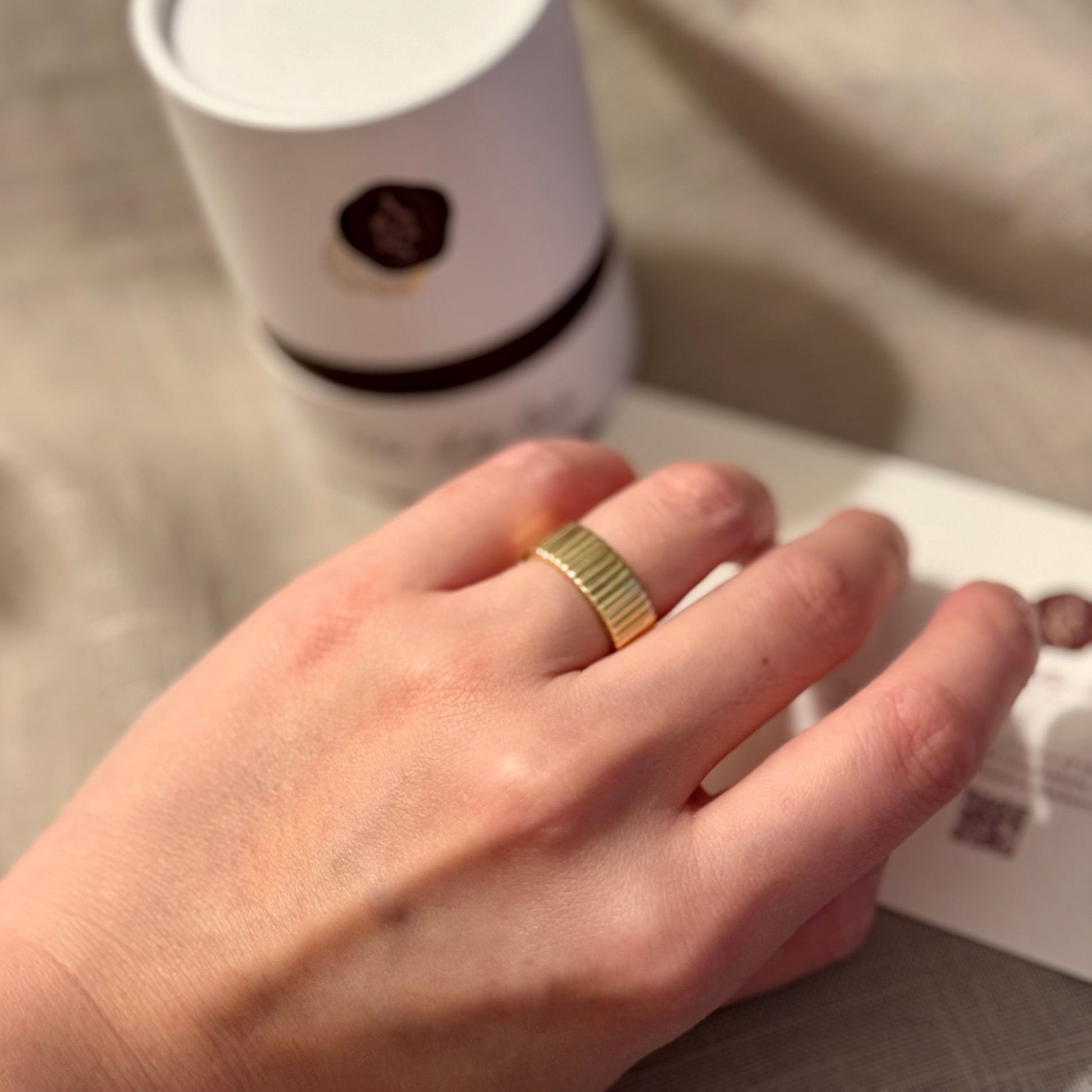 KAYLA Ribbed Ring - ASH MOLLIE STUDIO