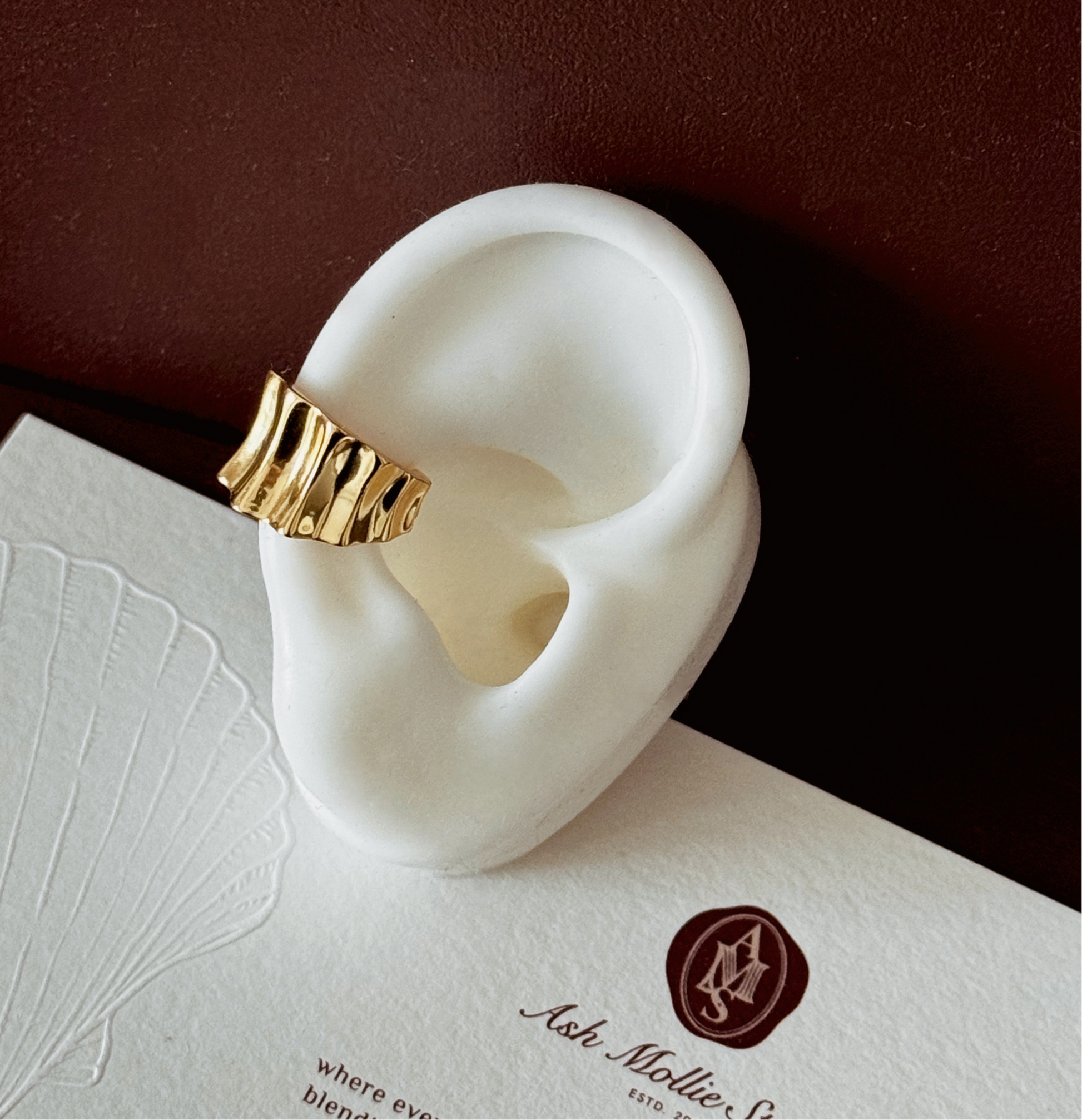 GILLY Wide Band Ear Cuff - ASH MOLLIE STUDIO