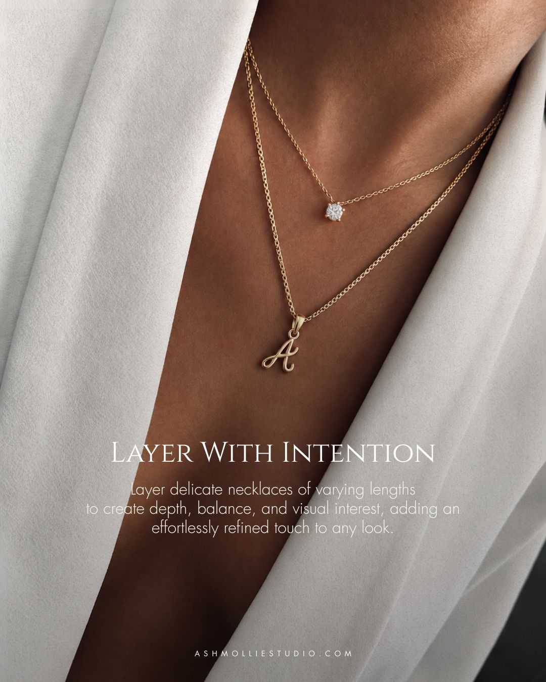 Letter A Gold Filled Pendant – Minimalist Initial Charm - ASH MOLLIE STUDIO