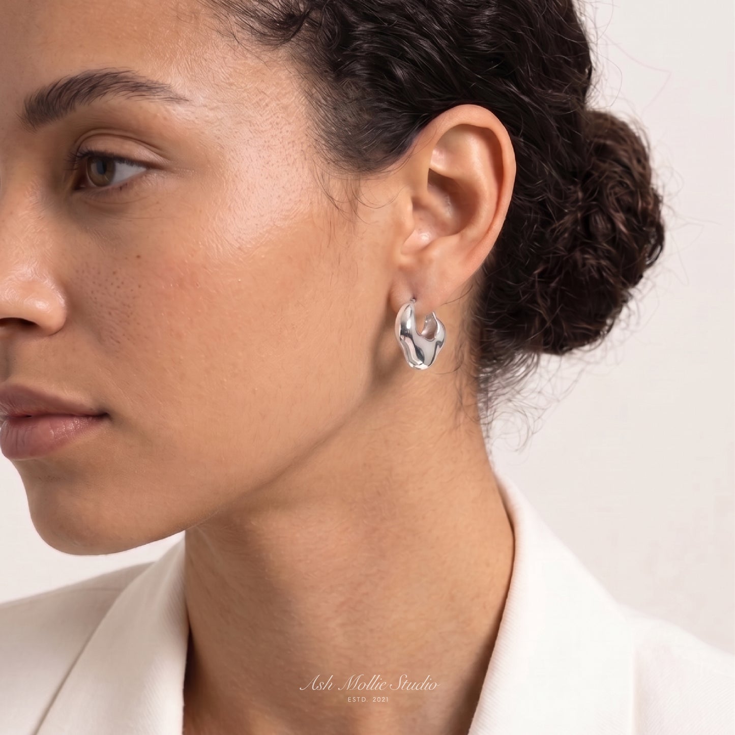 CATELYN Asymmetric Earring - ASH MOLLIE STUDIO