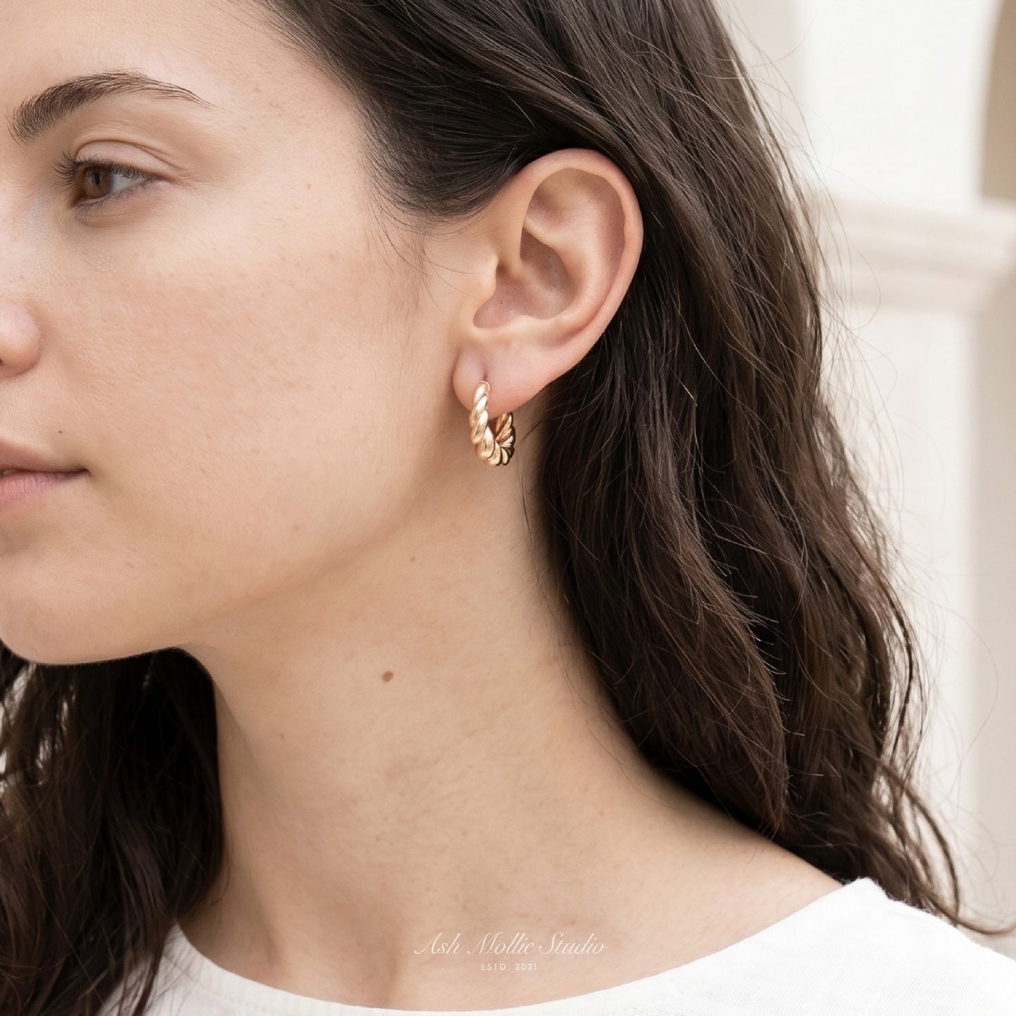 BETHA Braided Hoop Earrings - ASH MOLLIE STUDIO