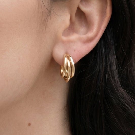 ANCIA Triple Hoop Earrings - ASH MOLLIE STUDIO