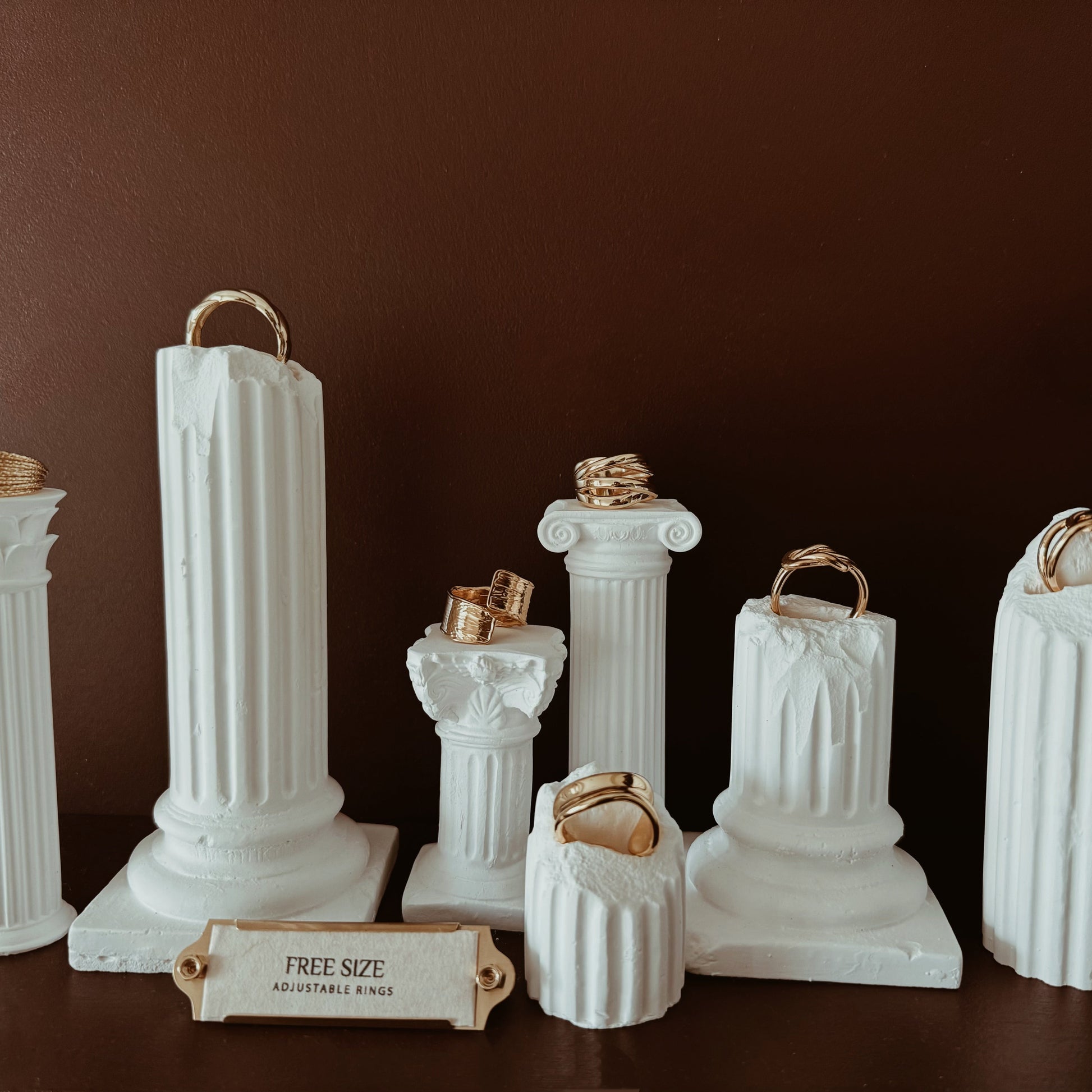 LUCIA Beaded Ring with Rectangular Stone - ASH MOLLIE STUDIO