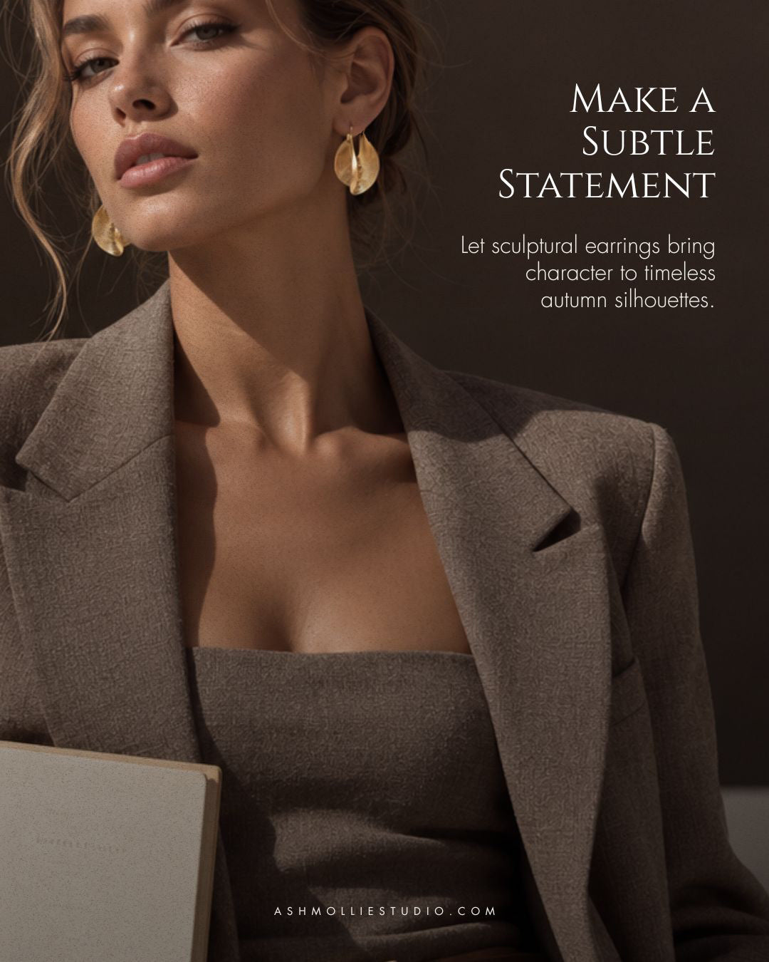 ALTHEA Vintage Folded Big Drop Earrings - ASH MOLLIE STUDIO