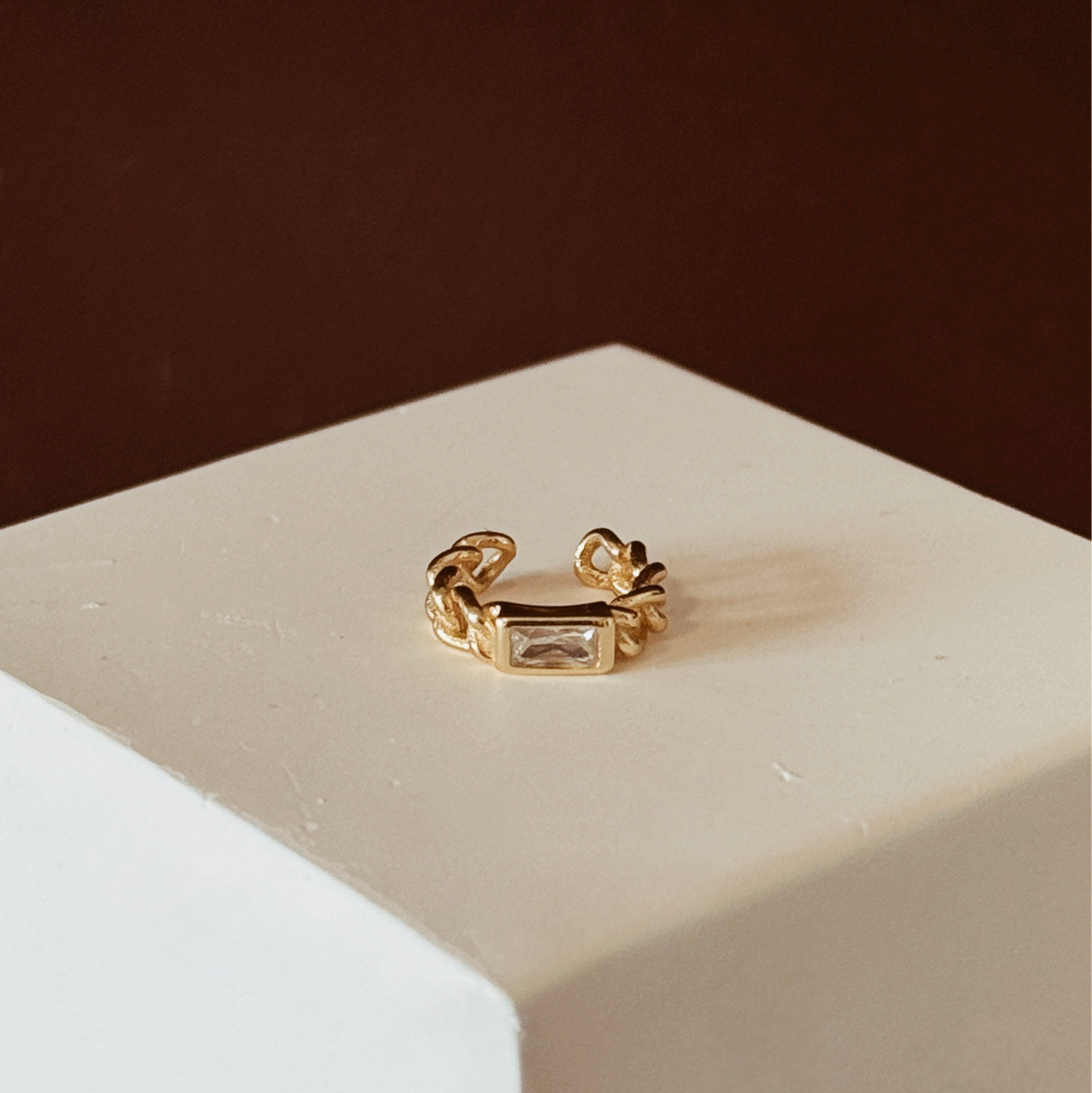 ARYA Chain with Stone Ear Cuff - ASH MOLLIE STUDIO