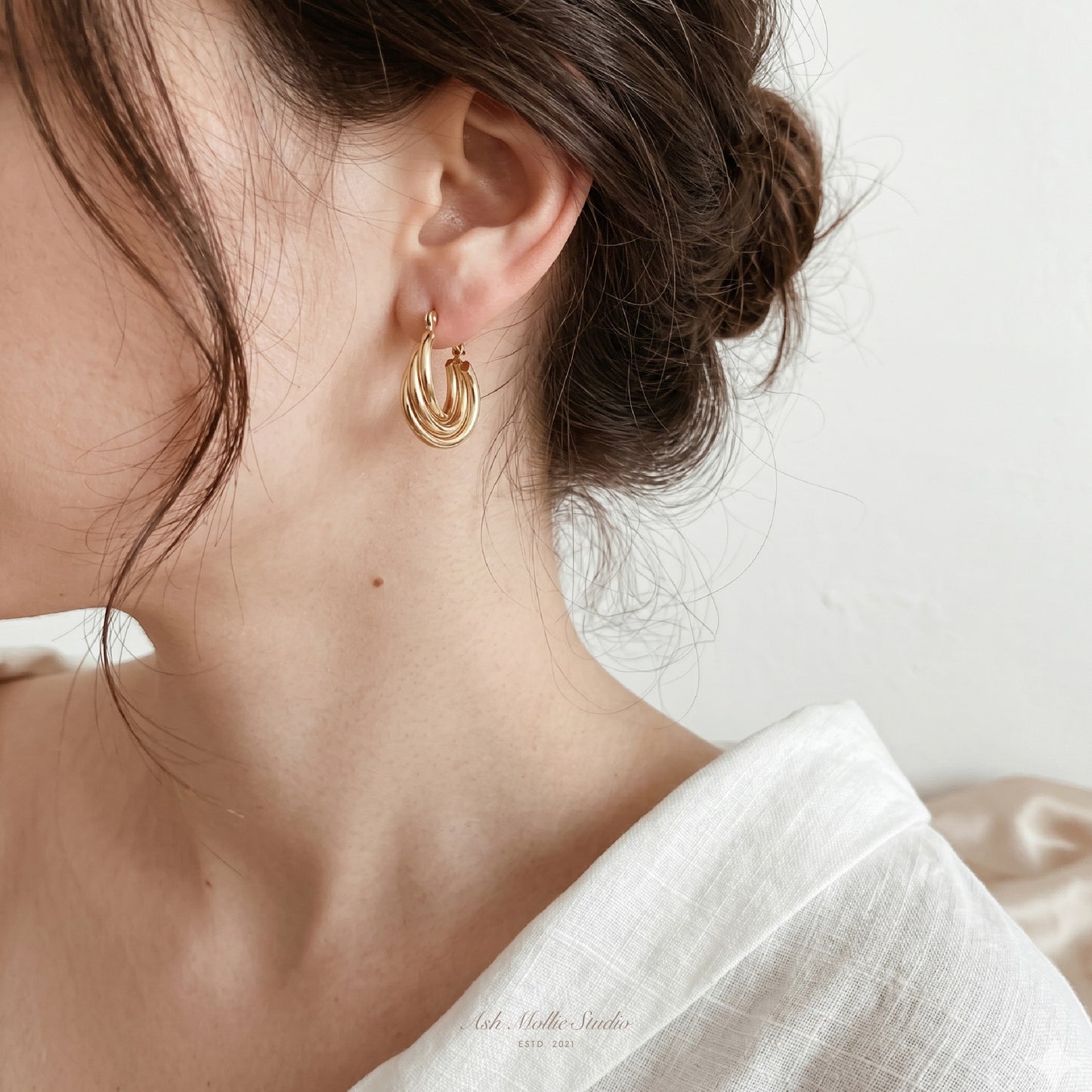 MAYAN Layer Hoop Earrings - ASH MOLLIE STUDIO
