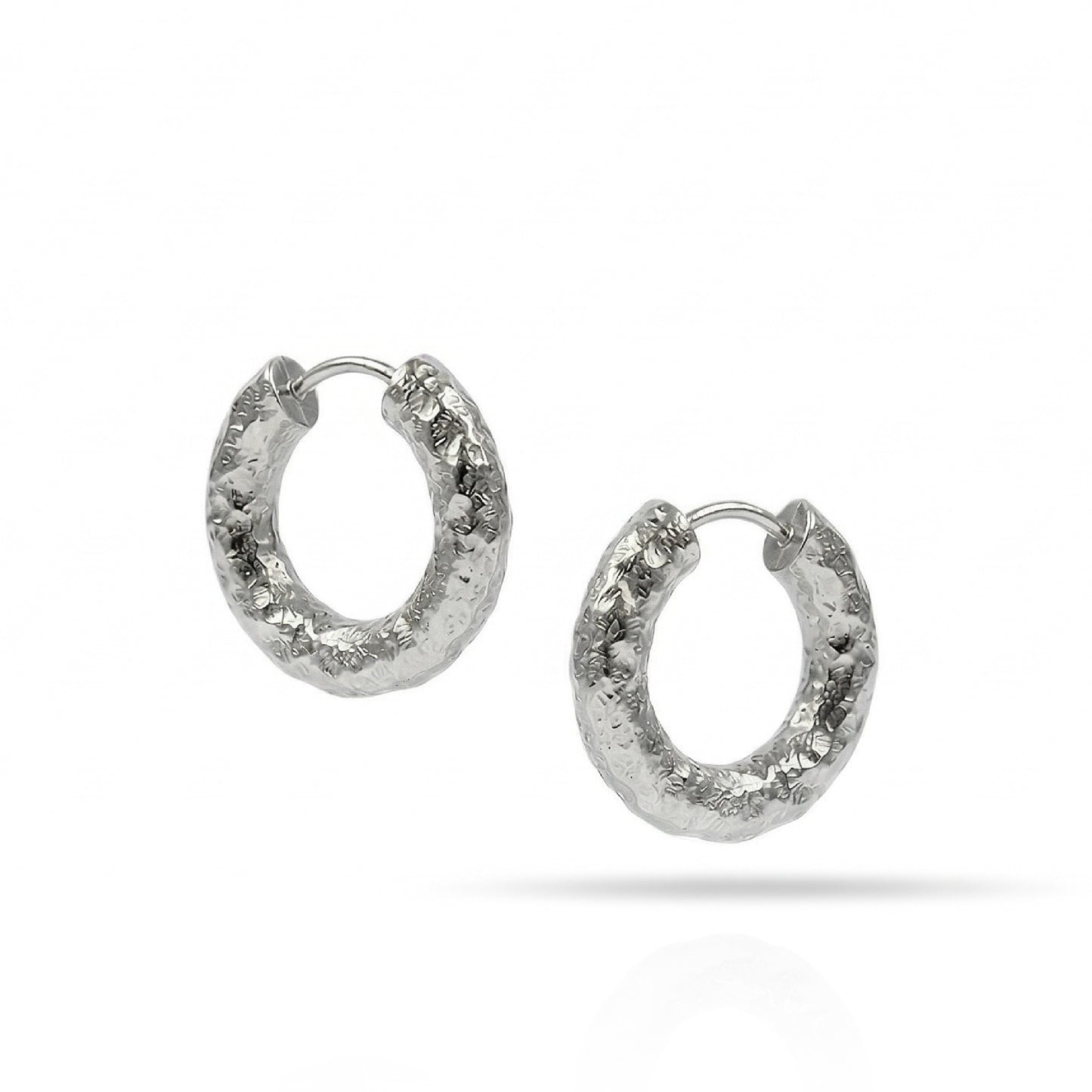 LAILA Textured Hoop Earrings - ASH MOLLIE STUDIO