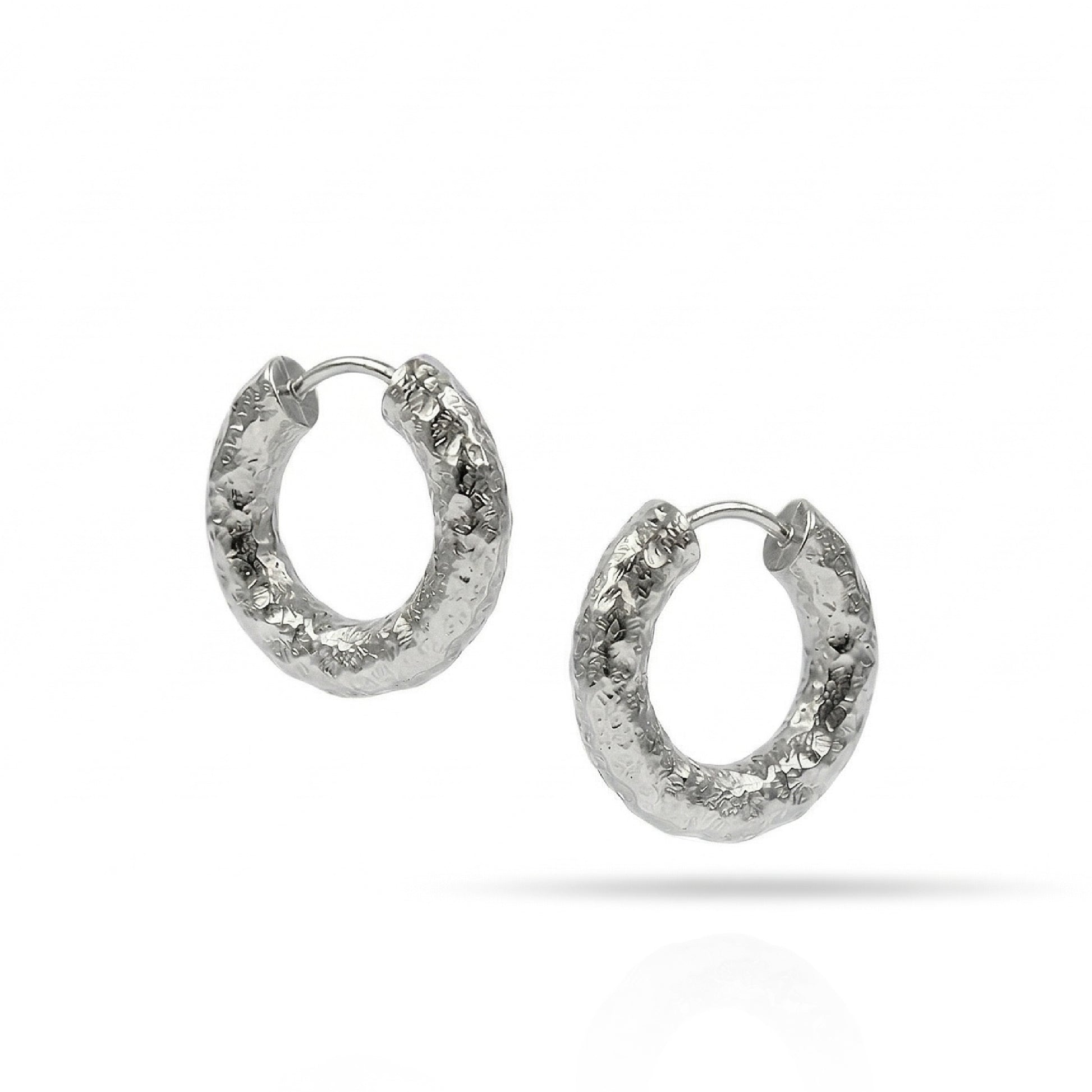 LAILA Textured Hoop Earrings - ASH MOLLIE STUDIO