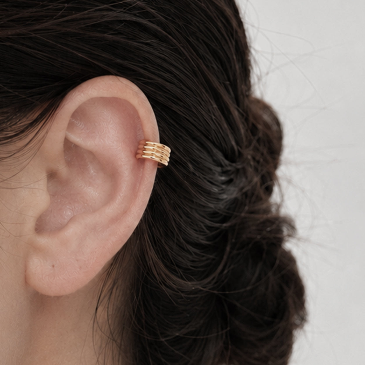 EVI Triple Band Gold Ear Cuff