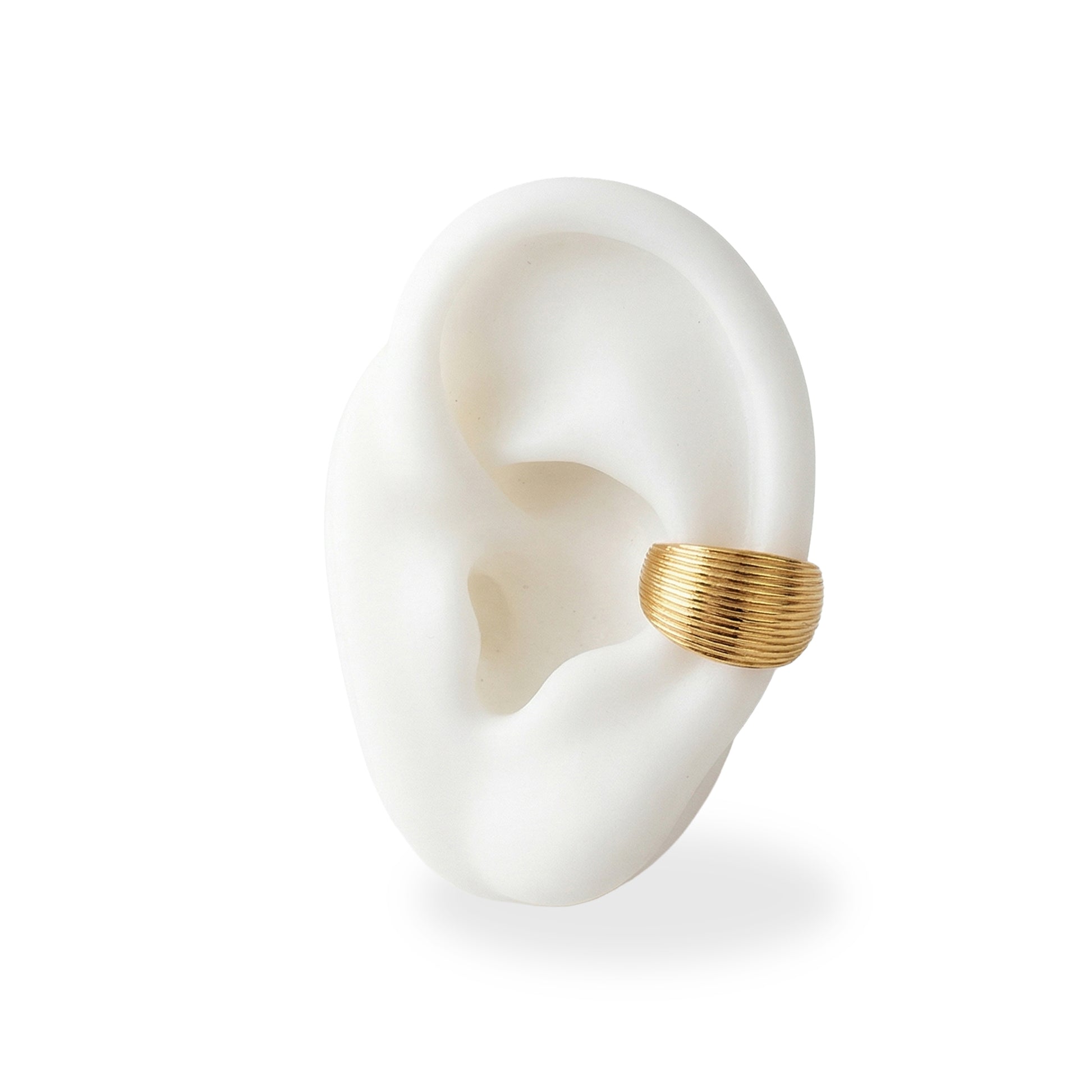 MAYA Gold Ear Cuff – Bold Statement Minimalist No Piercing Jewelry | Ash Mollie Studio - ASH MOLLIE STUDIO