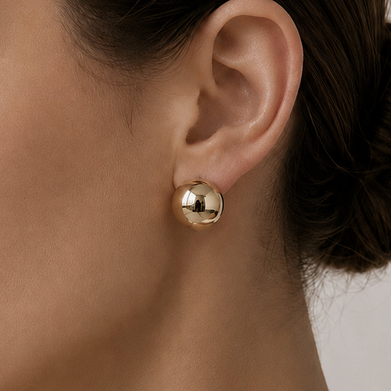 BARRA Dome Sculptural Minimalist Statement Earrings - ASH MOLLIE STUDIO