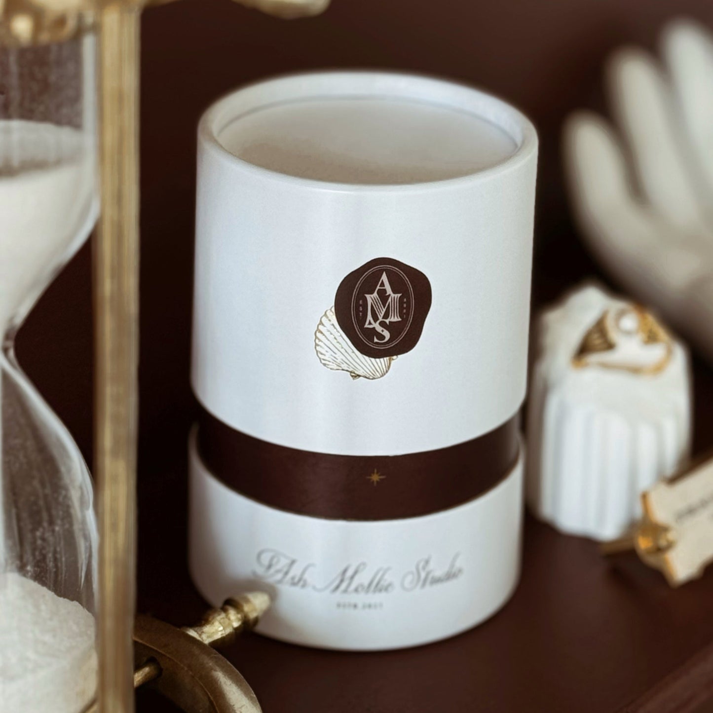 LUCIA Beaded Ring with Rectangular Stone - ASH MOLLIE STUDIO