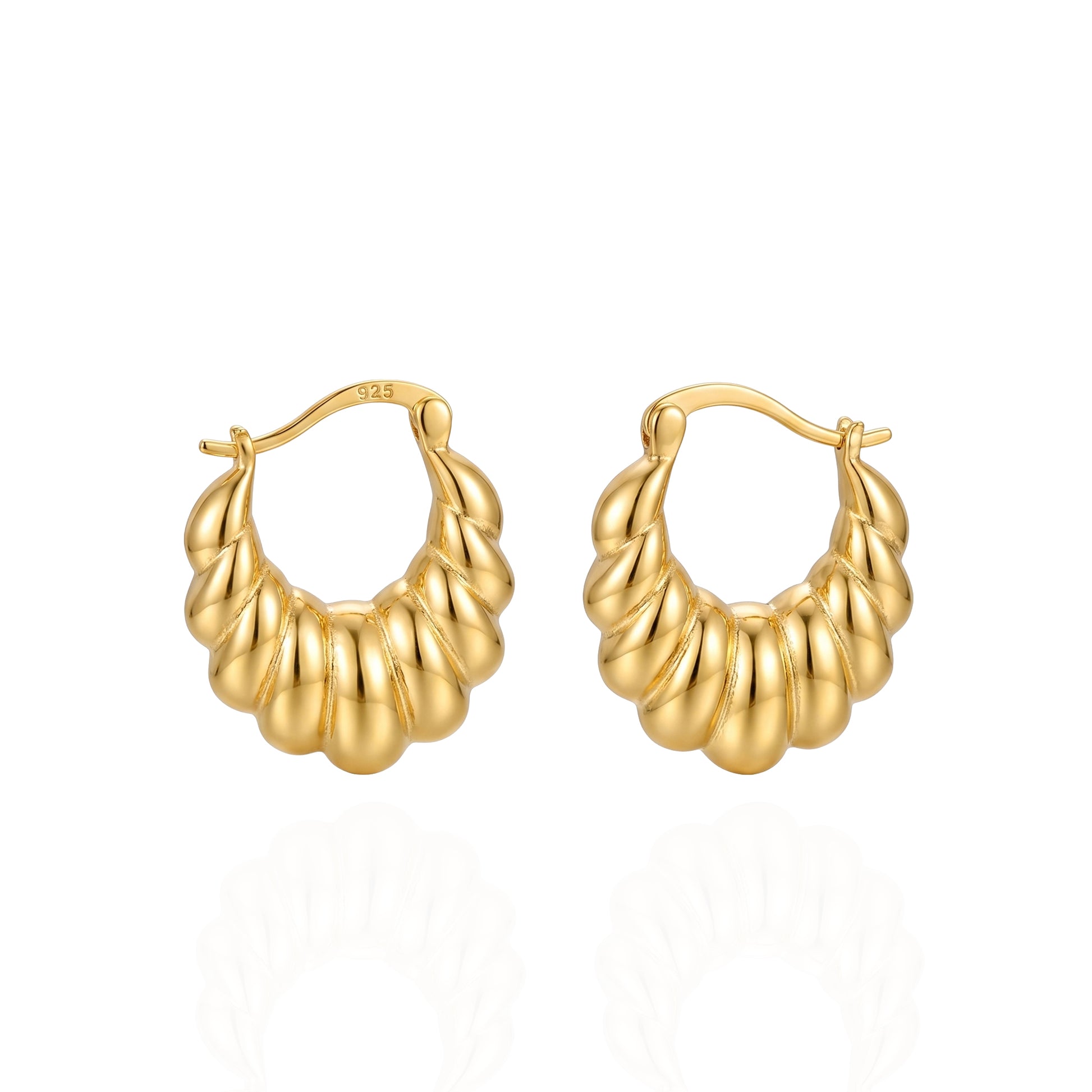 BECCA Sculpted Croissant Hoop Earrings - ASH MOLLIE STUDIO