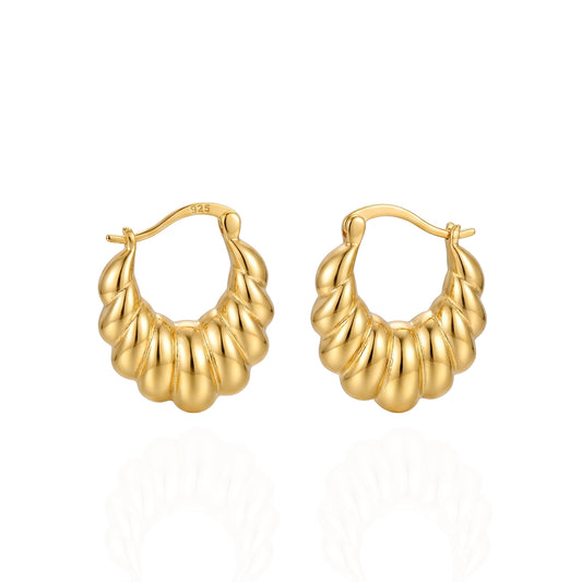 BECCA Sculpted Croissant Hoop Earrings - ASH MOLLIE STUDIO