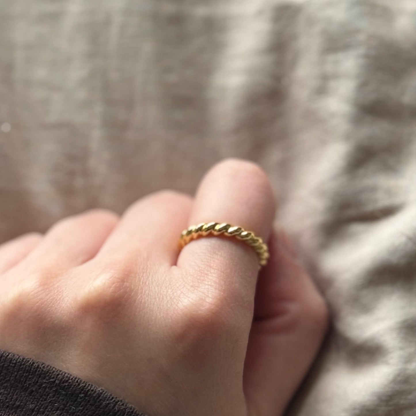 ANOA Narrow Braided Ring - ASH MOLLIE STUDIO