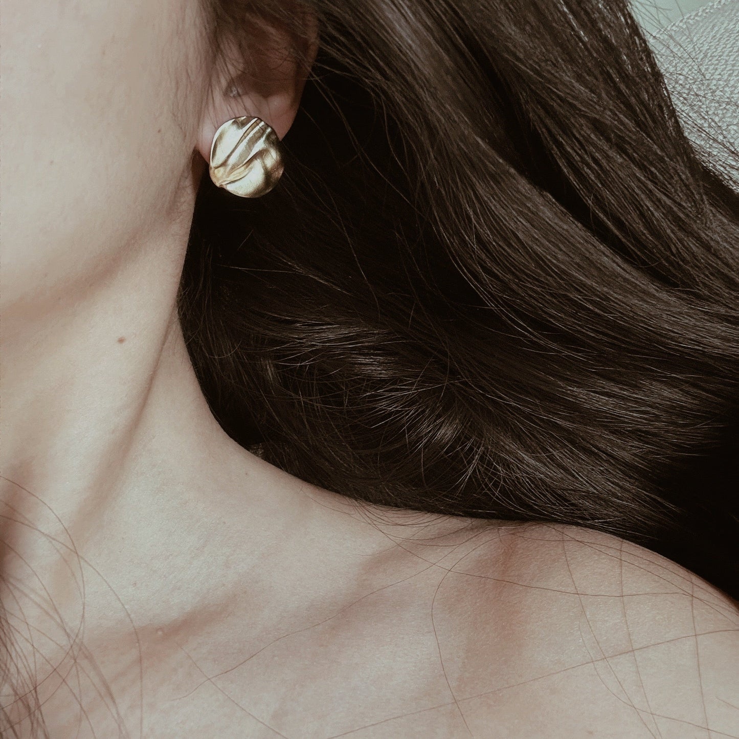 Gold plated sterling silver statement earrings