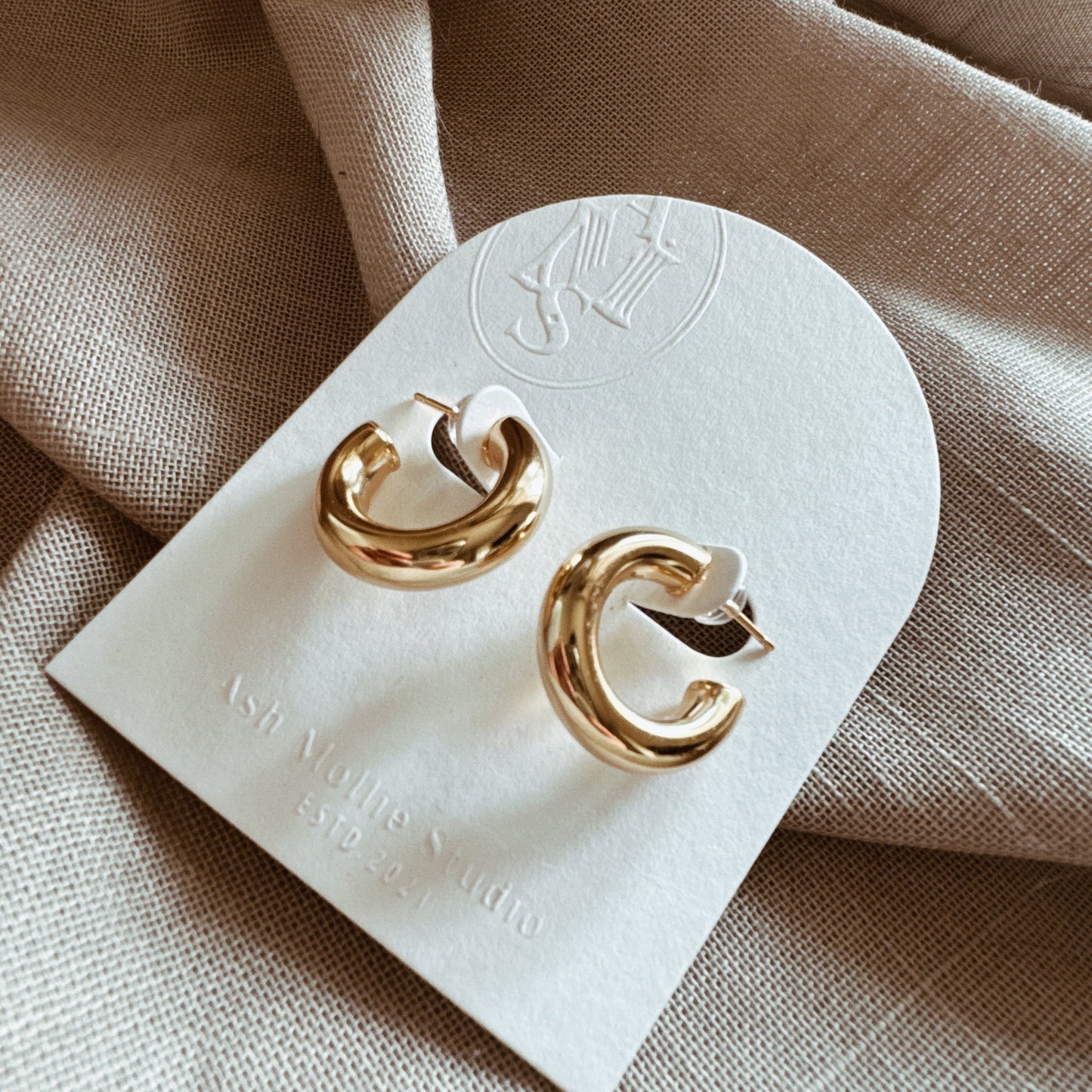 AMS Classic Gold Hoop Earrings