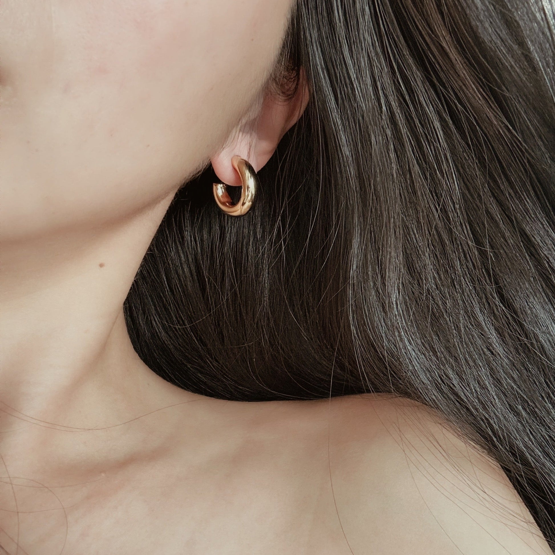 AMS Classic Gold Hoop Earrings