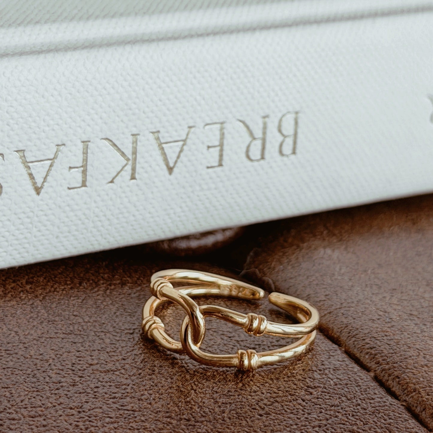 FAHRA Interlocking Gold Chain Ring - ASH MOLLIE STUDIO