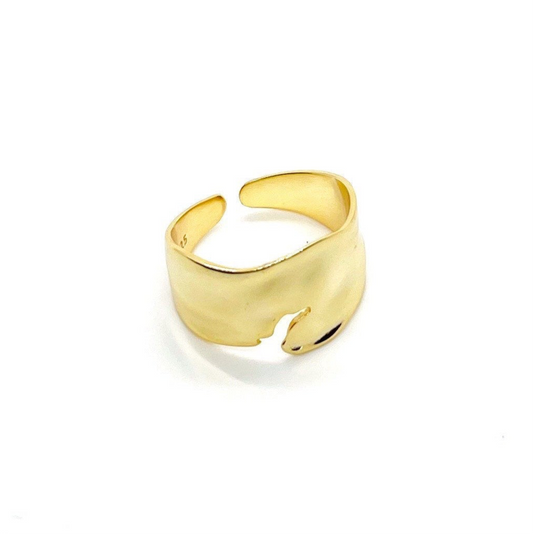 ALYS Thick Ring with Crack - ASH MOLLIE STUDIO