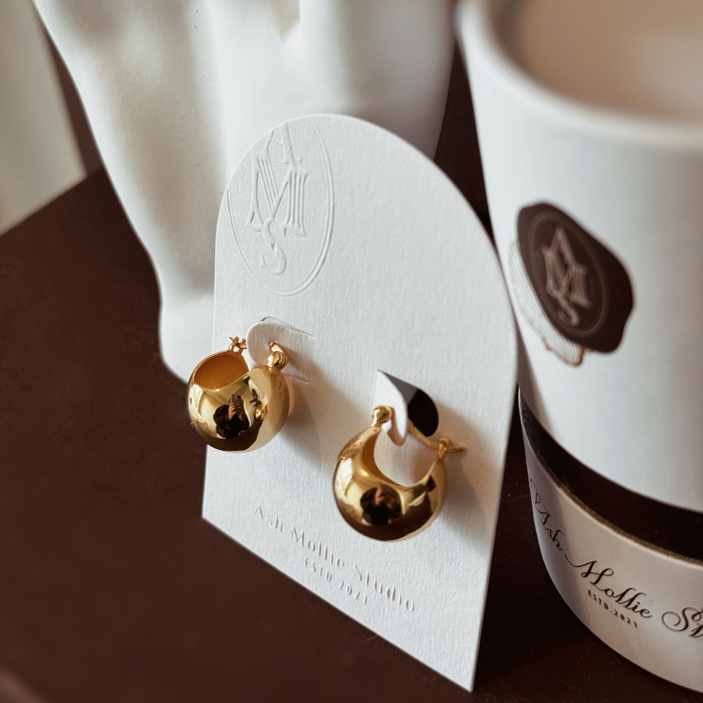 BARRA Dome Earrings - ASH MOLLIE STUDIO