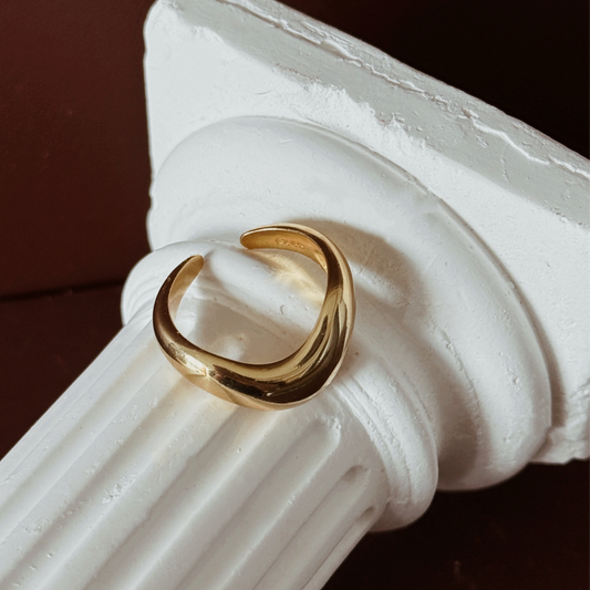 ALICE Folded Corner Ring - ASH MOLLIE STUDIO