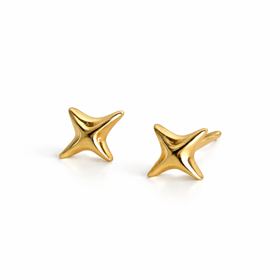 MAEVE Gold Star Stud Earrings – Minimalist Sparkle Mini Earrings for Women | Ash Mollie Studio - ASH MOLLIE STUDIO