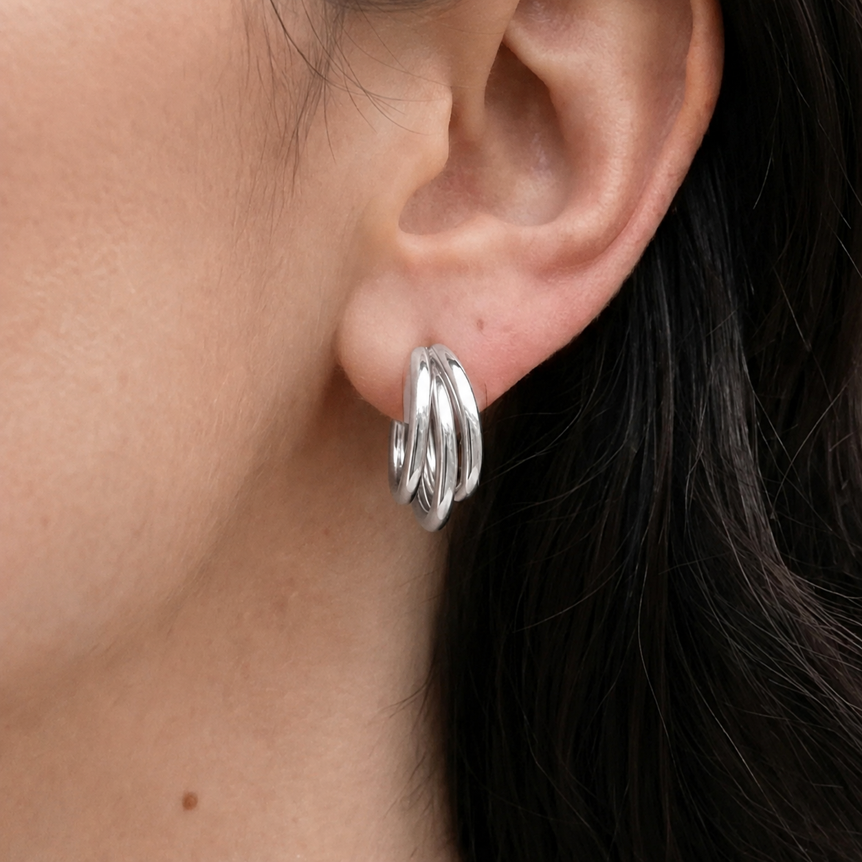 ANCIA Triple Hoop Earrings - ASH MOLLIE STUDIO