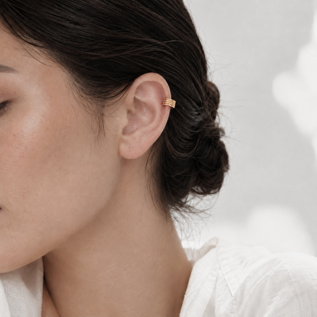 EVI Triple Band Gold Ear Cuff