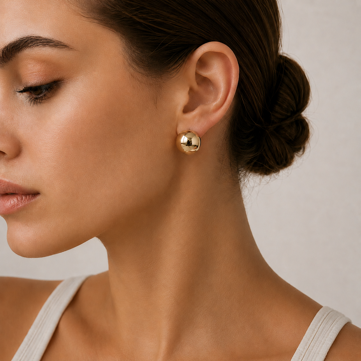 BARRA Dome Sculptural Minimalist Statement Earrings - ASH MOLLIE STUDIO