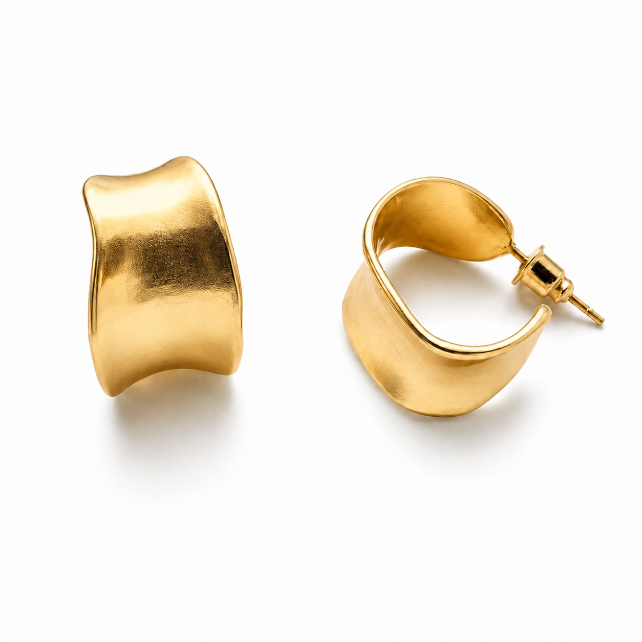 ELLARIA Thick Gold Hoop Earrings