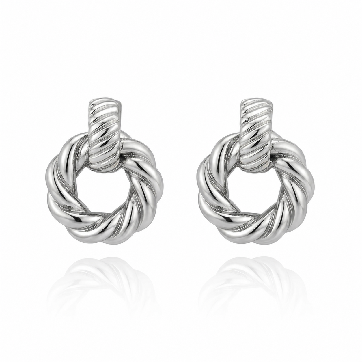 CECILIA Rope Knot Hoop Earrings